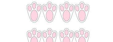 Download bunny feet pattern for free. Bunny Feet Cut Out Small