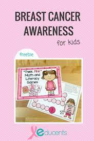 Age and health history can affect the risk of developing breast cancer. Breast Cancer Awareness For Kids A Freebie In All You Do