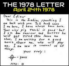Cops and reporters argue amongst themselves and become obsessed. Category 1978 Letter Zodiac Ciphers