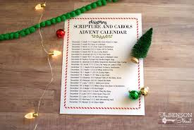 Free m&m christmas poem printable. Scripture And Carol Advent Calendar The Benson Street