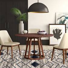 Mercury Row Liddle Walnut Solid Wood Dining Table Reviews Wayfair In 2020 Wood Dining Table Solid Wood Dining Table Round Dining Table