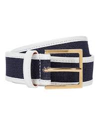 Maison Boinet Nappa Leather Piped Woven Belt In Blue Drk Modesens Woven Belt Nappa Leather Belt