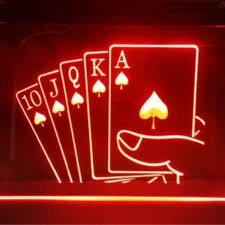 Royal Flush Poker Casino Rule Bar Beer Pub Club 3d Signs Led Neon Sign Man Cave Vintage Home Decor Neon Signs Vintage Neon Signs Red Aesthetic Grunge