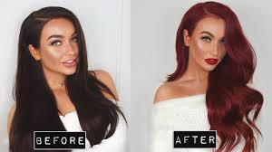 My hairdresser friend steph dyed my hair a lovely deep copper colour yesterday so i picked her brains about how to dye hair red, from blonde, brown, ginger or black, and how to know which shade of red to pick. How To Go From Dark Brown To Red At Home In 1 Day Youtube