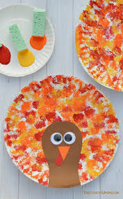 Sponge Painted Thanksgiving Turkey Craft Thanksgiving Turkey Craft Easy Thanksgiving Crafts Fun Fall Crafts