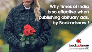 Advantages Of Releasing Obituary Ads In Toi Via Bookadsnow By Bookadsnow Book Newspaper Ads Tv Ads Magazine Medium Book display obituary advertisement in times of india newspaper directly through myadvtcorner. bookadsnow book newspaper ads tv ads magazine medium