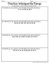 Interquartile Range Notes Guided Notes Core Standards Middle School Math