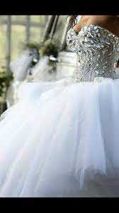 Beautiful White Wedding Gown With Silver And Diamond Top Ball Gowns Wedding Ball Gown Wedding Dress Dream Wedding Dresses