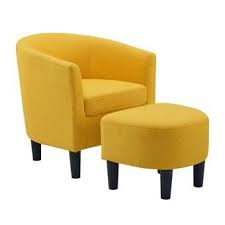 Munson 26 W Faux Leather Barrel Chair In 2020 Barrel Chair Chair And Ottoman Yellow Accent Chairs
