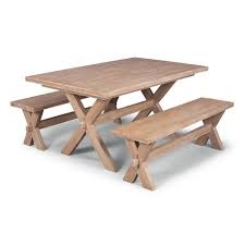 Terra dining table a piece of furniture created for use in modern dining bloomington 6 piece dining set elegant traditional dining set. Cambridge Rectangular Trestle Dining Table 2 Benches White Washed Home Styles Target