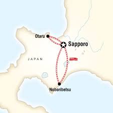 Hokkaido, hokkaido, japan, asia geographical coordinates: Map Of The Route For Sapporo Snow Festival Hokkaido Highlights Japan Travel Hokkaido Winter Winter Vacation