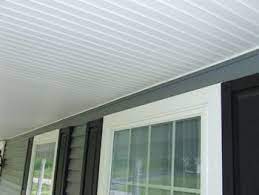 The procedure used to install soffit depends on the construction of the eave. Beadboard Ceiling Vinyl Beadboard Porch Ceiling Patio Ceiling Ideas