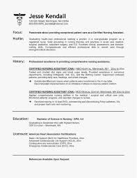 99 Cna Resume Examples With No Experience Free Cna Resume