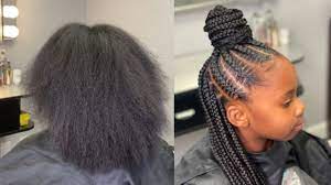 Cute Kids Half Up Half Down Feed In Braids Knotless Box Braids Youtube Feed In Braids Hairstyles Kids Braided Hairstyles Lemonade Braids Hairstyles