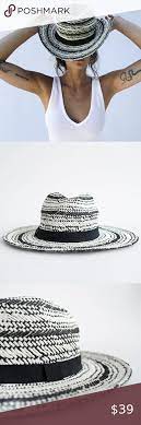 Nwt Zara Ecru Black Woven Hat Zara Zara Store Wide Brim Hat