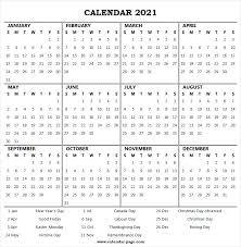 5 how to make a 2021 yearly calendar printable. A4 Printable Calendar 2021 Canada 2021 Calendar Year Printable Calendar 2021 Printable Calendar 2021 A4 Printable