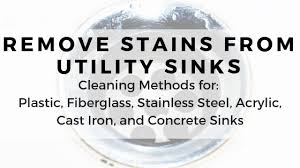 remove stains from utility sinks