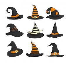 Witch Hat Halloween Cartoon Set Collections In 2021 Halloween Cartoons Cartoon Witch Witch Hat