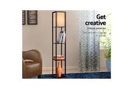 Floor lamp with shelves, shelf floor lamps by solid wood with 2 usb ports and 1 power outlet, floor lamps for bedrooms, lamps for living room, bronze color. Floor Lamp Vintage Reding Light Stand Wood Shelf Storage Organizer Home Kogan Com