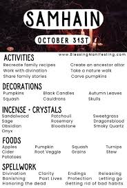 Samhain Correspondences The End Of The Harvest Blessing Manifesting Samhain Wiccan Sabbats Samhain Traditions
