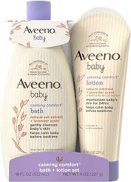Aveeno baby dermexa moisturizing cream apply as needed. Amazon Com Aveeno Baby Calming Comfort Bath Lotion Set Night Time Baby Skin Care Products With Natural Oat Extract Lavender Vanilla Scents Paraben Free 2 Items Health Personal Care