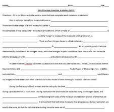 Dna Structure Function History Cloze Cooperative Worksheet Dna Worksheets Answers
