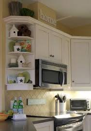Example Of Curved Corner Cabinet Kitchen Shelf Decor Corner Kitchen Cabinet Corner Shelves Kitchen
