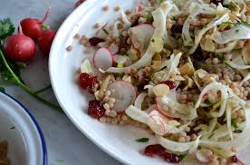 Heat 1 tablespoon of the oil in a large saucepan over medium heat until shimmering. Shaved Fennel Radish And Israeli Couscous Salad With Sweet Cranberries Salt Of The Hearth