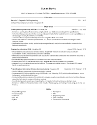 Civil engineering interview question and answer for freshers. Civil Engineering Internship Resume Examples And Tips Zippia