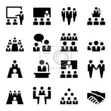 You have come to the right place! Meeting Icons Fototapete Fototapeten Podium Vorstellungsgesprach Client Myloview De