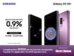 0.66 % (t & s) promotion is still going on. Own The All New Samsung Galaxy S9 With Aeon Credit Amazing 0 9 Aeon Credit Service Malaysia