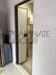 The door is opened or closed by a highway. Q Fold Door Install For Hdb Bto Toilet Heavy Duty Water Proof And Long Lasting No Track On Bottom 1 Door A Door Installation Toilet Door Laminate Doors