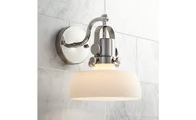 This hardwired single light sconce is an easy way to add personality and visual interest to your space. Fella Modern Wall Sconce Lighting Polished Nickel Hardwired 9 1 2 High Fixture Frosted White Glass Shade For Bedroom Bathroom Bedside Living Room Home Hallway Dining Kitchen Possini Euro Design Amazon Com