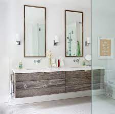 It comes with soft closing drawers and glass cabinet, made from solid wood. Bathroom With Reclaimed Wood Vanity Floating Bathroom Vanities Reclaimed Wood Bathroom Vanity Rustic Bathroom Vanities