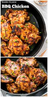 Juicy Barbecued Chicken Thighs Recipe Best Bbq Chicken Chicken Recipes Bbq Chicken Thighs