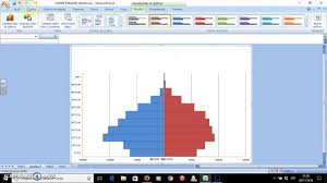 how to create a pyramid graph with excel