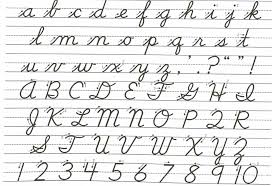 Common Worksheets Alphabetical Letters In Cursive Cursive