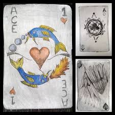 The Students Etch Their Own Design Of A Playing Card With A Needle On A Copper Plate Same Size As A Real Playing Art Lesson Plans Art Lessons Art Assignments