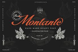 Similar free fonts for distillery script. Montante Script Illustration Pack By Tanzil Adduha Available For 20 00 At Fontbundles Net Script Script Fonts Free Script Fonts