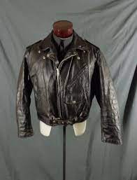 Vintage Brent Black Steerhide Rockabilly Hot Rod Motorcycle Jacket Sz 50 Vlv Brent Coldweather Vintage Coat Jackets Motorcycle Jacket