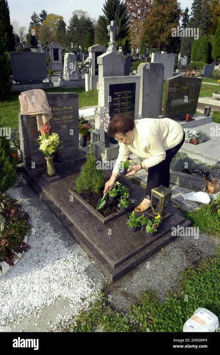 a cemetery or a graveyard where dead people are buried cemetery or  graveyard where dead people are buried Stock Photo - Alamy