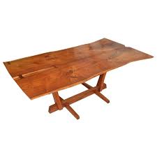 Underside signed in marker with george nakashima/feb 28 1989. George Nakashima Conoid Dining Table C 1960 S Nakashima Furniture Dining Table George Nakashima Furniture