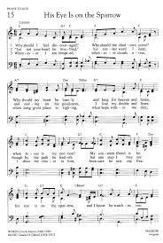 His eye is on the sparrow hymn. His Eye Is On The Sparrow Hymnary Org