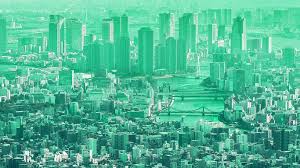 New tech wallpapers for a chic if you like laptop backgrounds, you might love these ideas. Ne57 Green City Cloud Metropolitan Urban Building Wallpaper