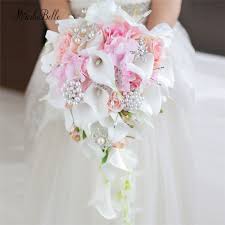 As you walk down the aisle, waltze into the reception and pose for photos, there the bouquet will be. Modabelle Western Style Wedding Bouquet For Brides Crystal Flowers Bridal Bouquets Waterfall Brooch Buque De Noiva Artificial Aliexpress