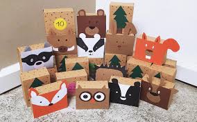 Malvorlagen und ausmalbilder von tieren zum drucken. Diy Adventskalender Fur Kinder Tiere Im Winterwald Himbeer