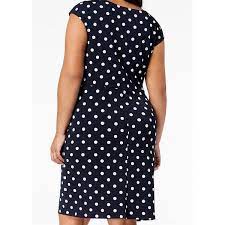 Light blue dress with black belt. Connected Apparel Polka Dot Dress Off 76 Www Avsair Seaservices Com
