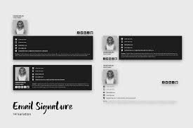 Black And White Email Signature Email Signature Template By Giantdesign On Creativemarket Graphic Graphics Graphicdesign Email Signature Templates Email Signatures Email Signature Design