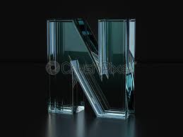 Find the perfect letter n alphabet black & white image. Glass Letter N Stock Photo Crushpixel