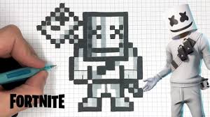 Tuto Pixel Art Marshmello Skin Fortnite Youtube
